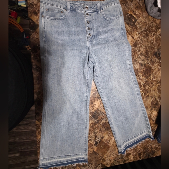 Michael Kors Women's Fray Flared Jeans Size 10 - Picture 7 of 15